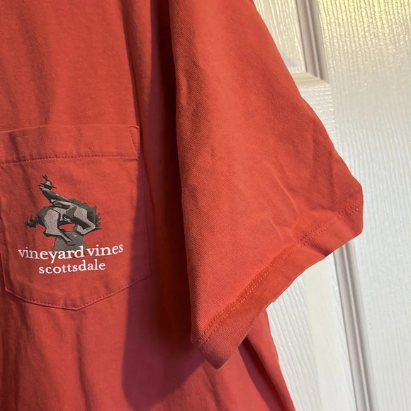 Vineyard Vines Scottsdale men’s coral short sleeve pocket t-shirt size large - Picture 4 of 9